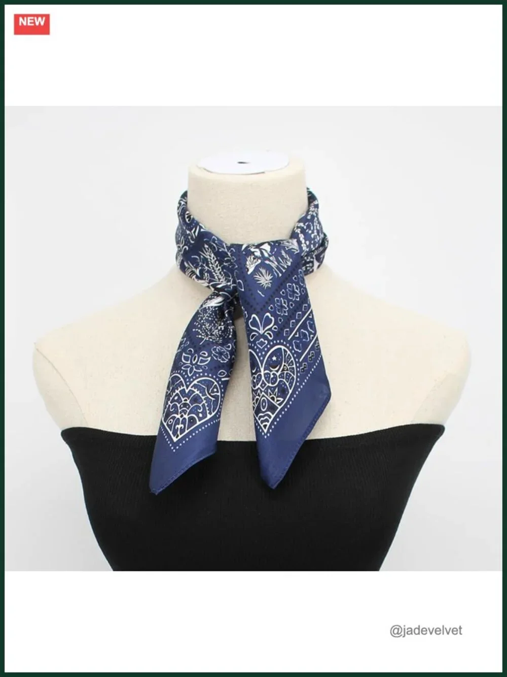 100% Pure Mulberry Silk Square Scarf 21x21 Digital Printed Neckerchief